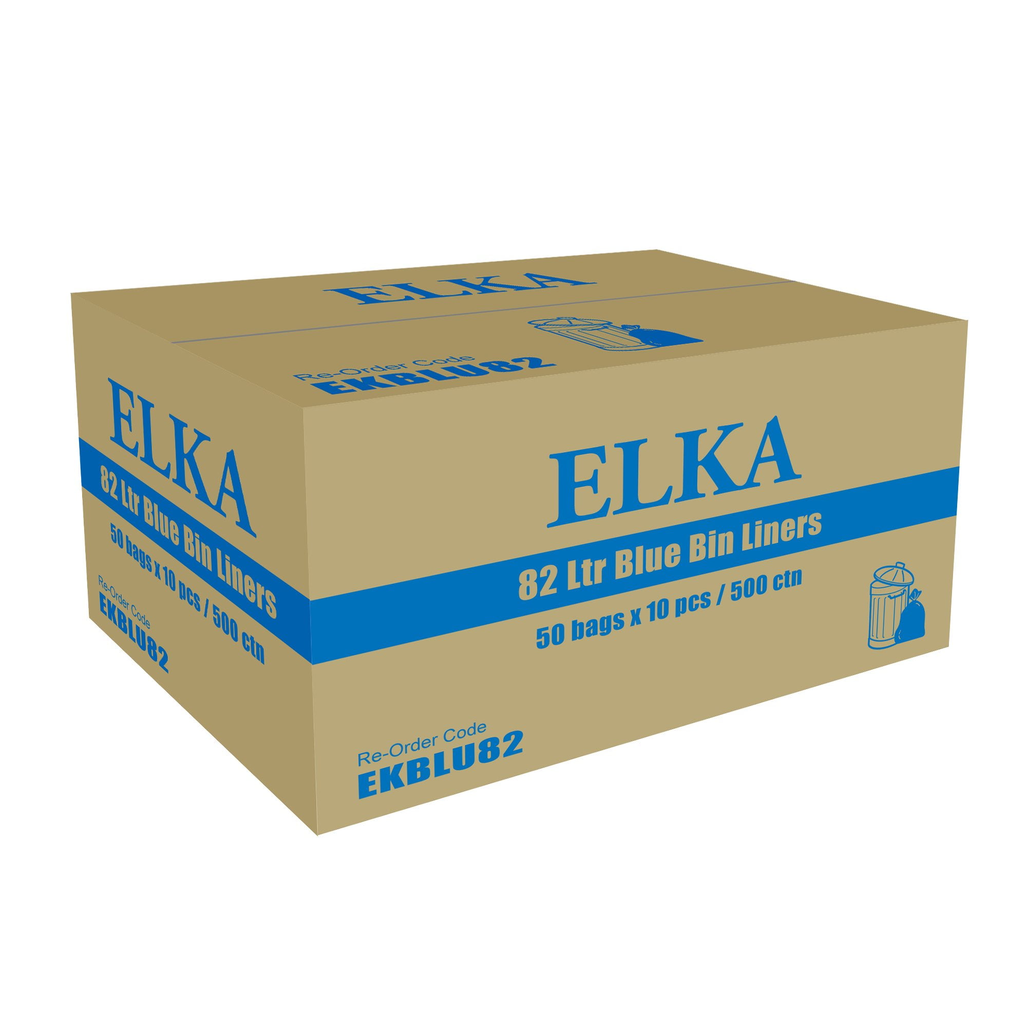Elka 82 Litre Blue Garbage Bags
