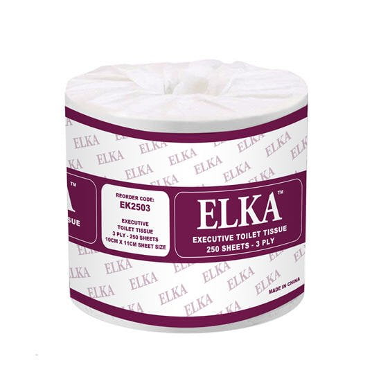 Elka Toilet Tissue 3 Ply 250 Sheet Deluxe – Australian Made